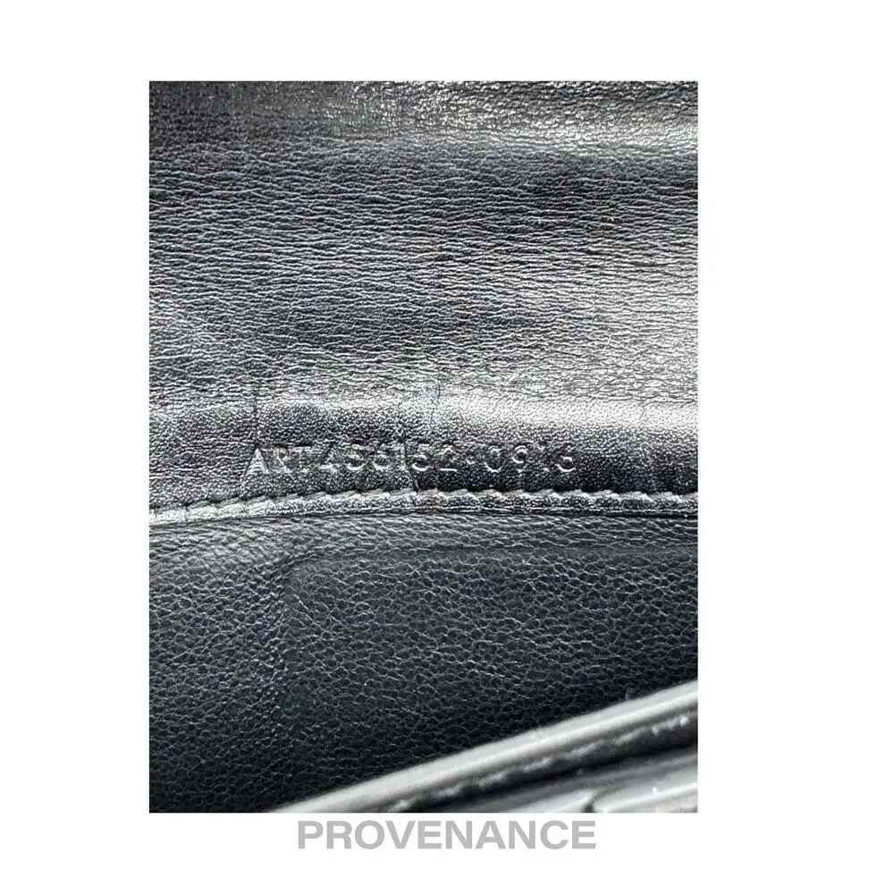 🔴 Saint Laurent Paris SLP Long Wallet - Black Calfskin Leather